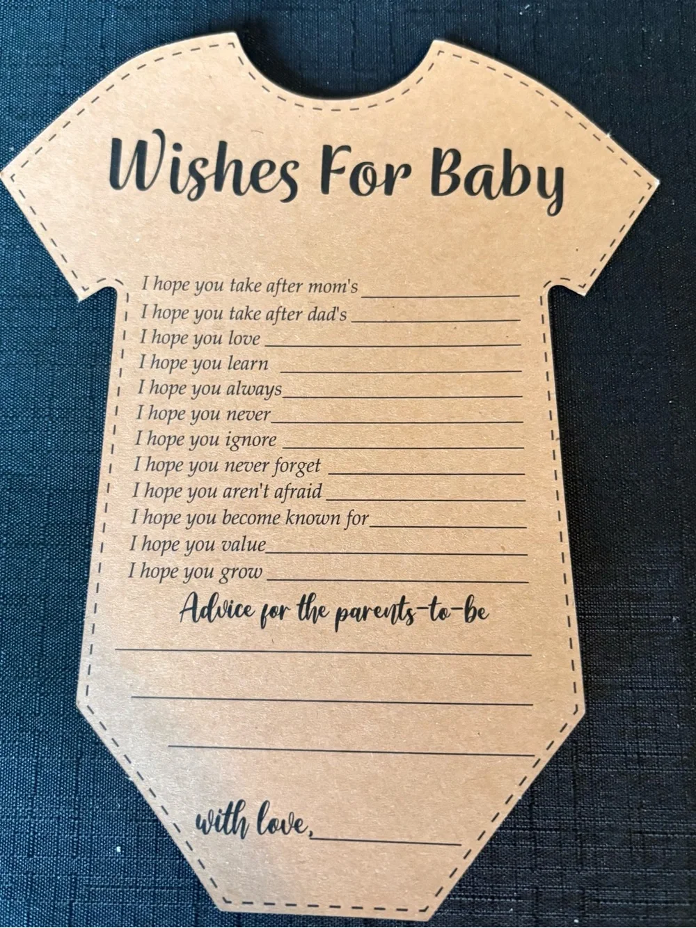 Baby Predictions & Advice Wooden Box Set w/48 Cards, 20 Pencils & Sign NEW